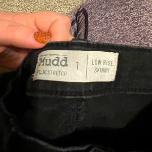 Womens distress black jeans